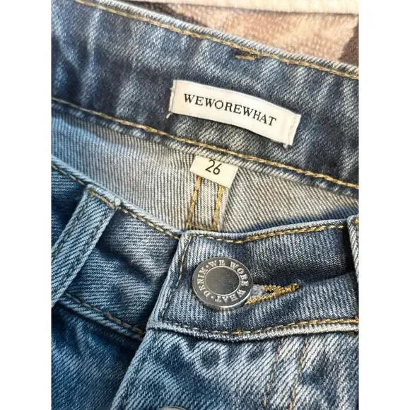 new WEWOREWHAT we wore what medium wash high rise Danielle denim jeans - Picture 7 of 11